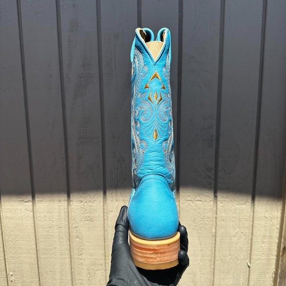 #2 - Natural Baby Blue Ostrich Boot, Model G0208 main image 4